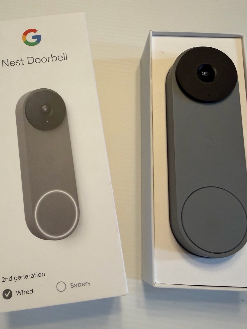 Google Nest Doorbell (2nd Gen) in Fog Gray - Wired
